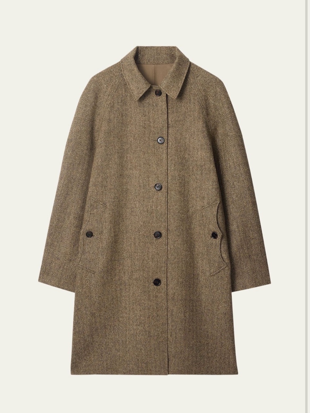 BURBERRY Men's Chevington Herringbone Wool reversible Car Coat